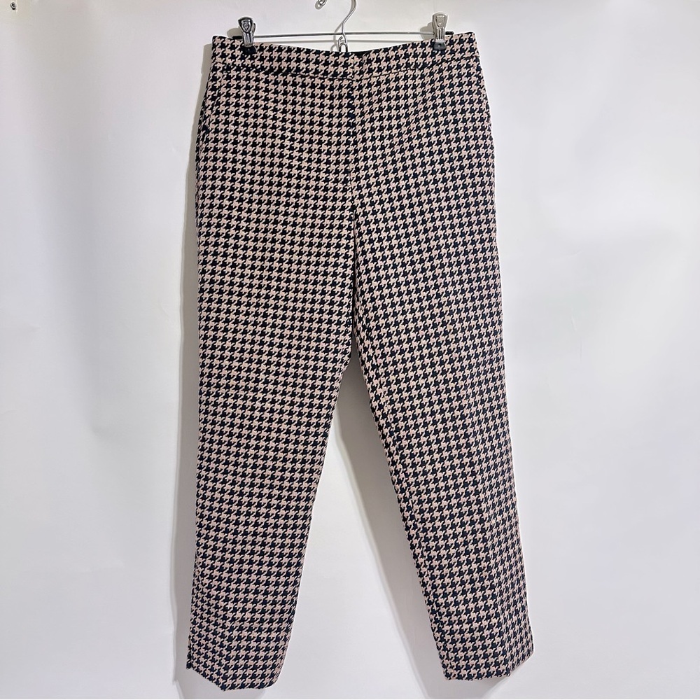Ann Taylor Women’s Houndstooth Metallic Gold/Black trouser Dress Pants Size 6
